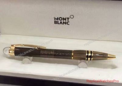 Mont blanc Pen Fake Starwalker Ballpoint Gold Clip Black and Gold Clip